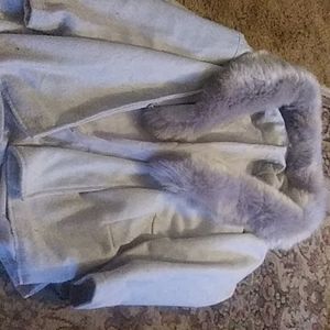 Polyester cotton blend faux fur Woman's Coat